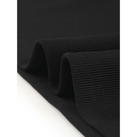 Two Piece Outfits Stretchy Sweatshirt Tank Top and Shorts Tracksuit Sets Black - Picture 5 of 6